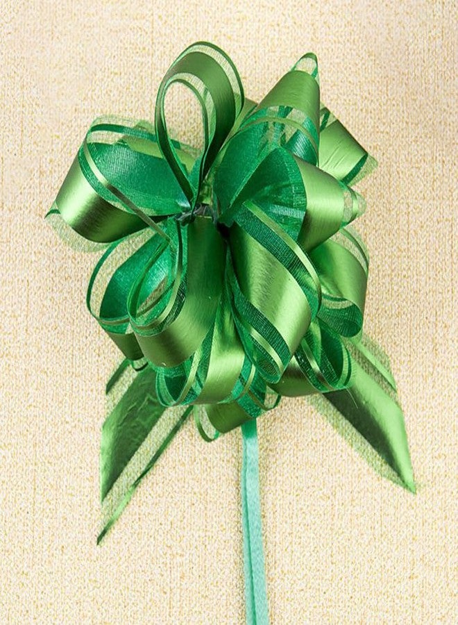 YESON Green Pull Bows,Gifts Wrapping Bows,Green Bow for Gifts Wrapping,Bouquet Packaging(4.3 in,10 pcs) - Image 2